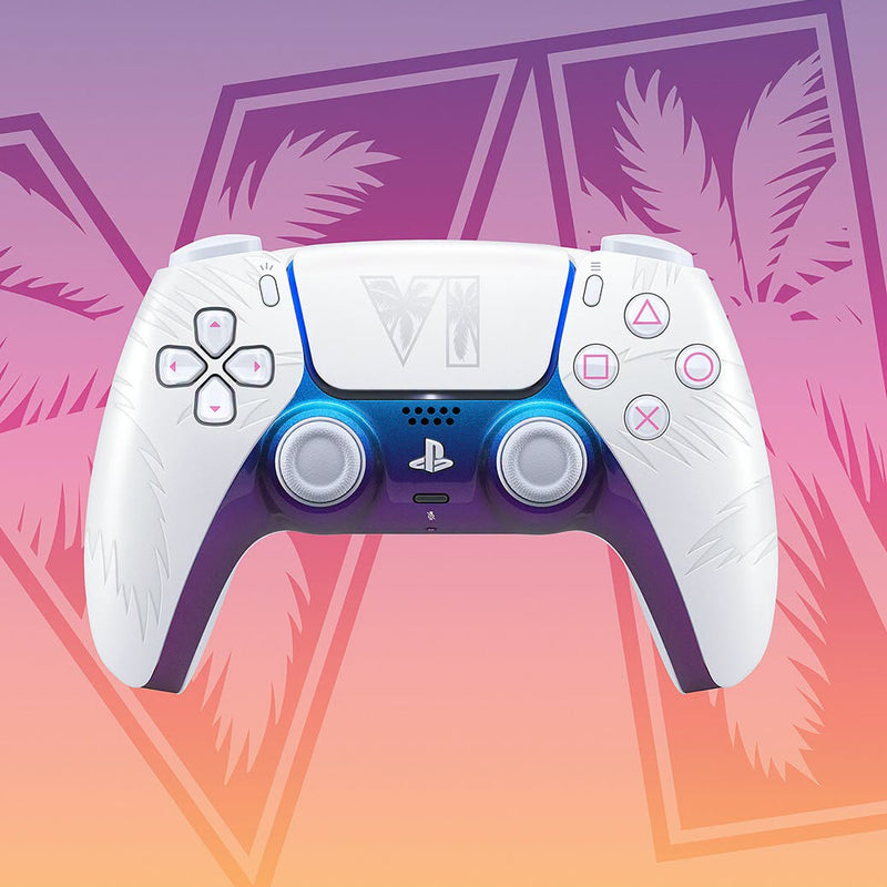 Manette sans fil DualSense® - Édition limitée Grand Theft Auto VI White - pour PS5, PC, Mac et mobile