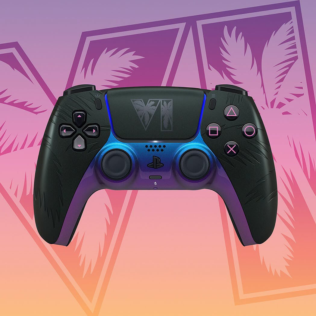 Manette sans fil DualSense® - Édition limitée Grand Theft Auto VI Black - pour PS5, PC, Mac et mobile