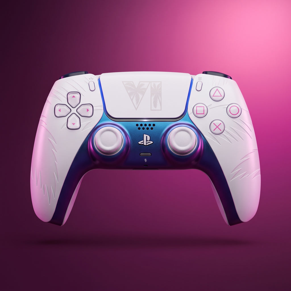 Manette sans fil DualSense® - Édition limitée Grand Theft Auto VI White - pour PS5, PC, Mac et mobile